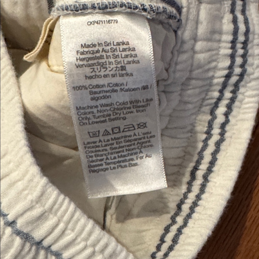 Madewell | Untailored Wide-Leg Crop Pant in Striped Lightspun | Gauzy | Size XS - Picture 4 of 5